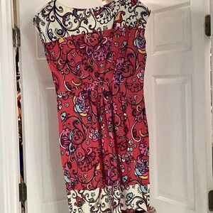 Lilly Pulitzer Pink Multi Floral Print Strapless Dress
